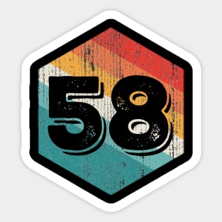 Vintage 1958 Retro Legendary, Birthday Sticker